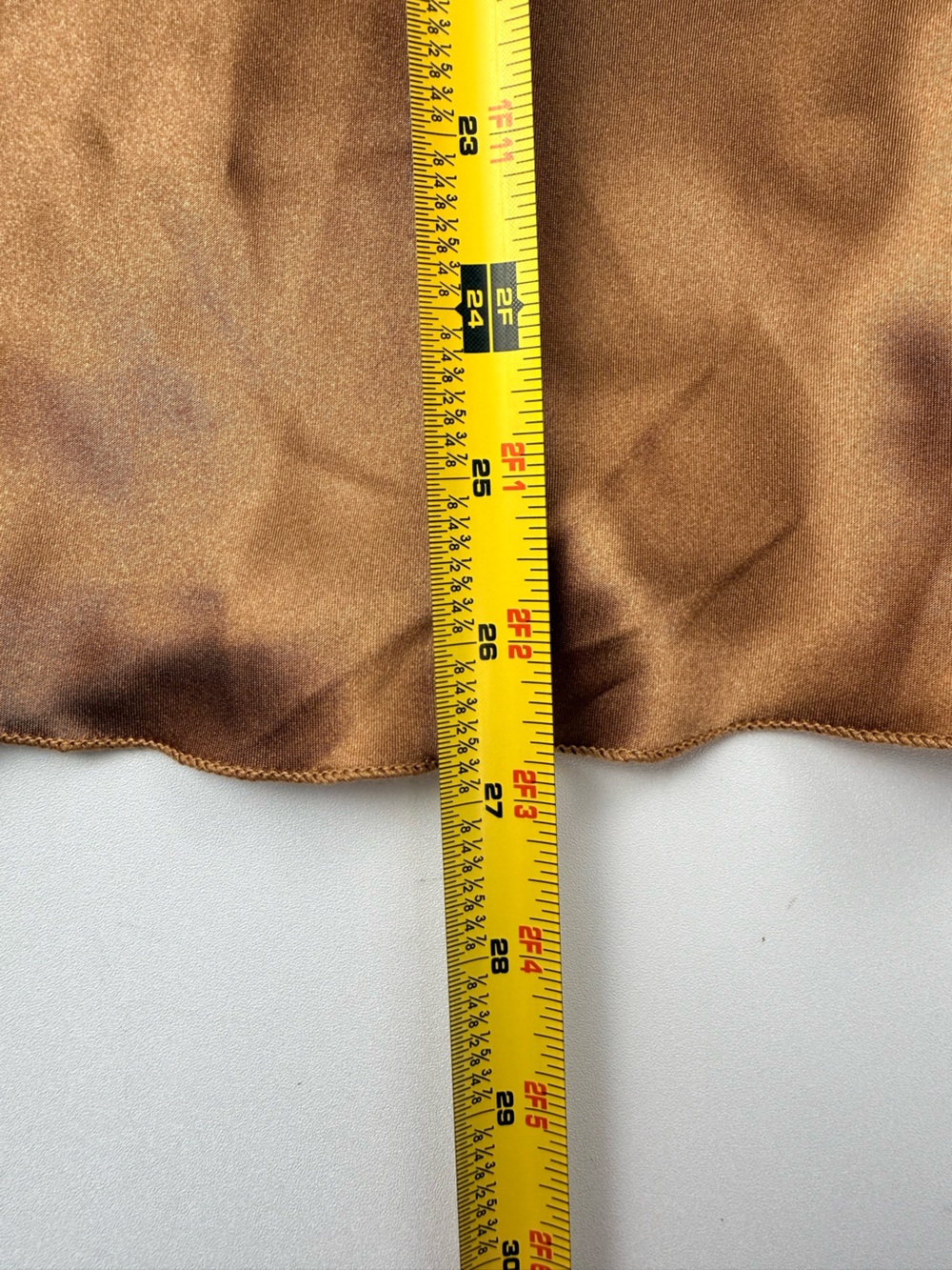 Express Bronze Satin Halter Blouse Tie Neck Top Old Money Quiet Luxury Size L - Picture 5 of 9